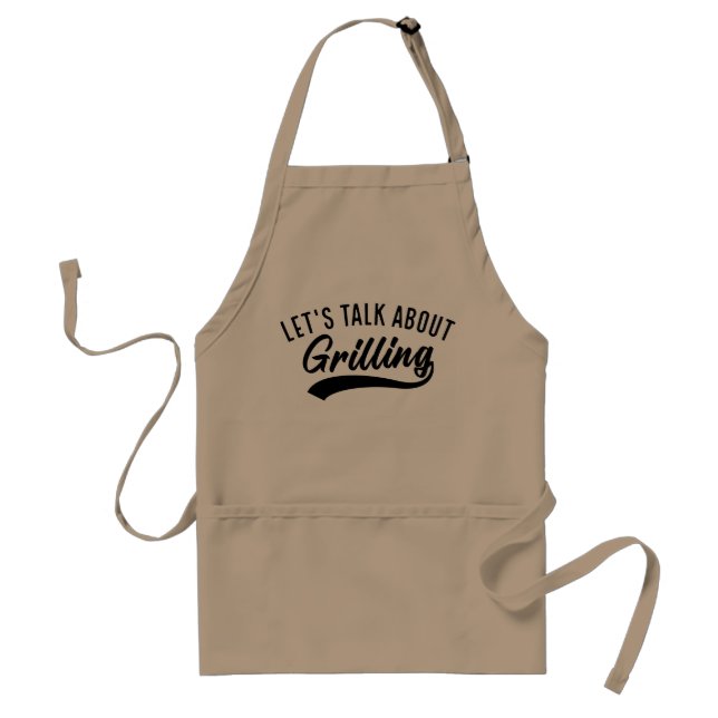 Let’s Talk About Grilling Adult Apron (Front)