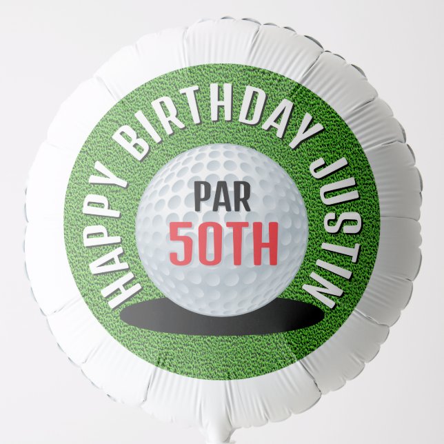  Let’s Tee Off Golfing Birthday  Balloon (Front)