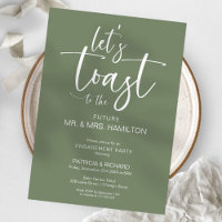Let’s Toast Chic Calligraphy Engagement Party