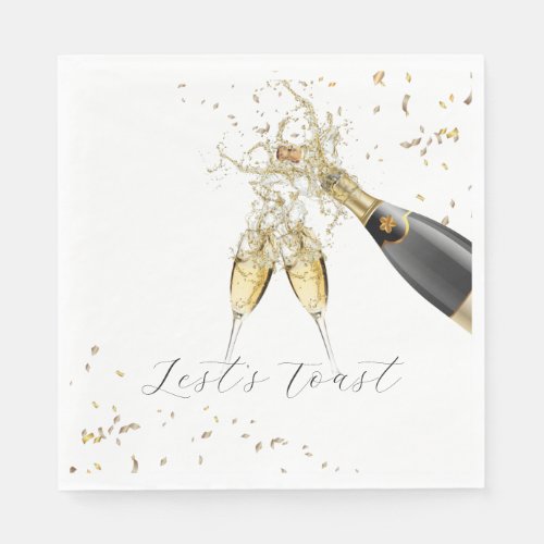 Lets Toast New Year Party Napkins