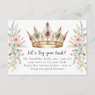 Let’s Try Your Luck Bridal Shower Lottery Ticket  Enclosure Card