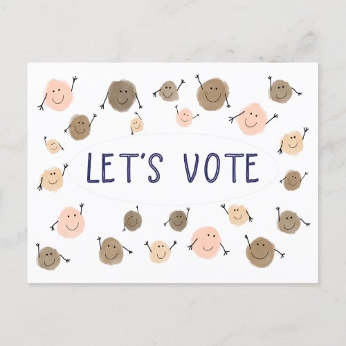 Lets Vote Postcard
