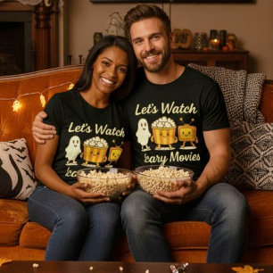 Let’s Watch Scary Movies Ghost Halloween Kawaii T-Shirt