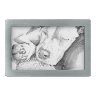 Let Sleeping Dogs Lie Rectangular Belt Buckle