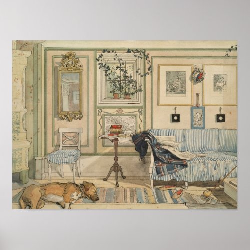 Let Sleeping Dogs Lie Swedish Watercolor Poster