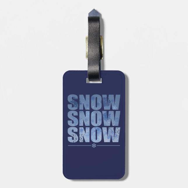 Let Snow Happen Luggage Tag (Back Vertical)