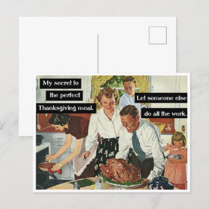 Let someone else do all the work this Thanksgiving Postcard