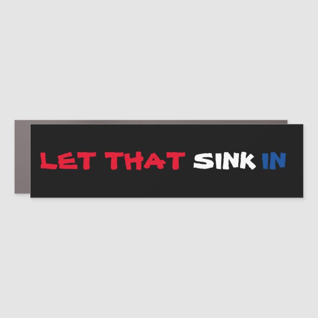 Let that sink in Social Media Musk pun dad joke Car Magnet (Front)