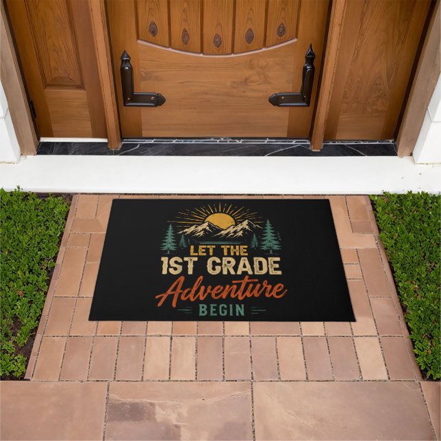 Let The 1st Grade Adventure Begin Doormat (Outdoor)