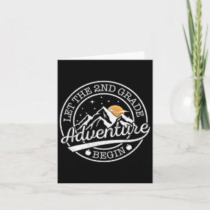 Let The 2nd Grade Adventure Begin Retro First Day Card