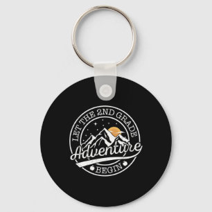 Let The 2nd Grade Adventure Begin Retro First Day Keychain