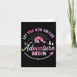 Let The 4th Grade Adventure Begin Retro First Day Card