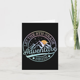 Let The 8th Grade Adventure Begin Retro First Day Card