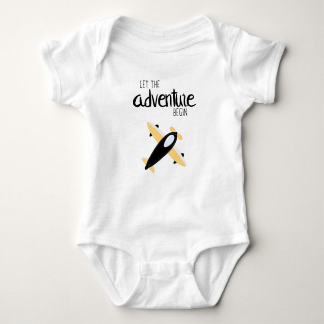 Let the Adventure Begin 01 Baby Bodysuit (Front)