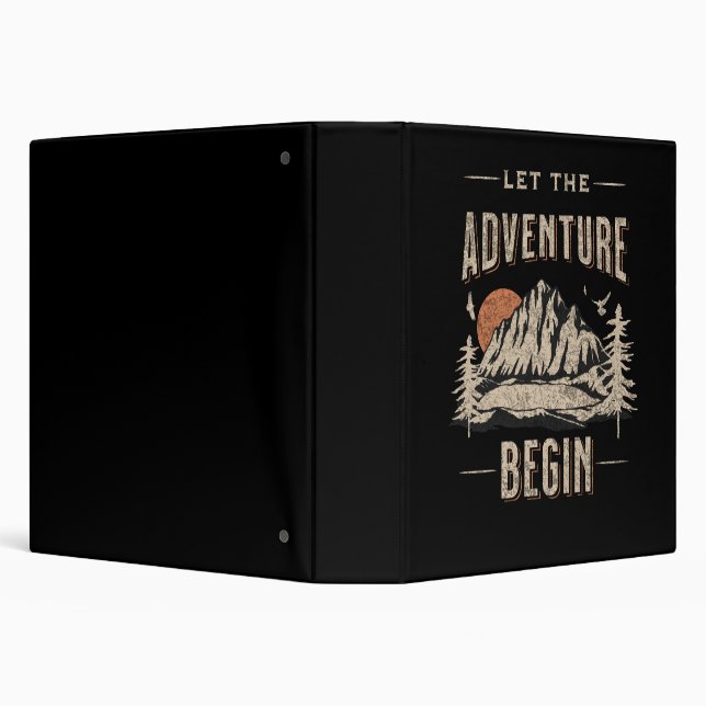 Let the adventure begin 3 ring binder (Background)
