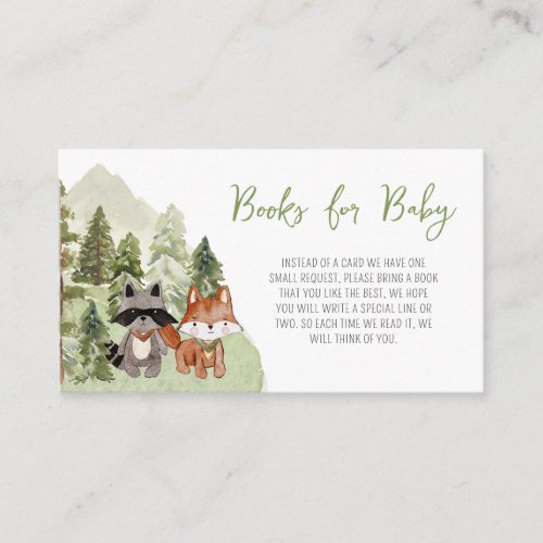 Let the Adventure Begin Baby Shower Books for Baby Enclosure Card