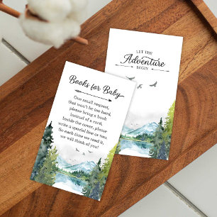 Let The Adventure Begin Baby Shower Books for Baby Enclosure Card