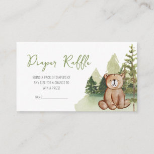 Let the Adventure Begin Baby Shower Diaper Raffle Enclosure Card