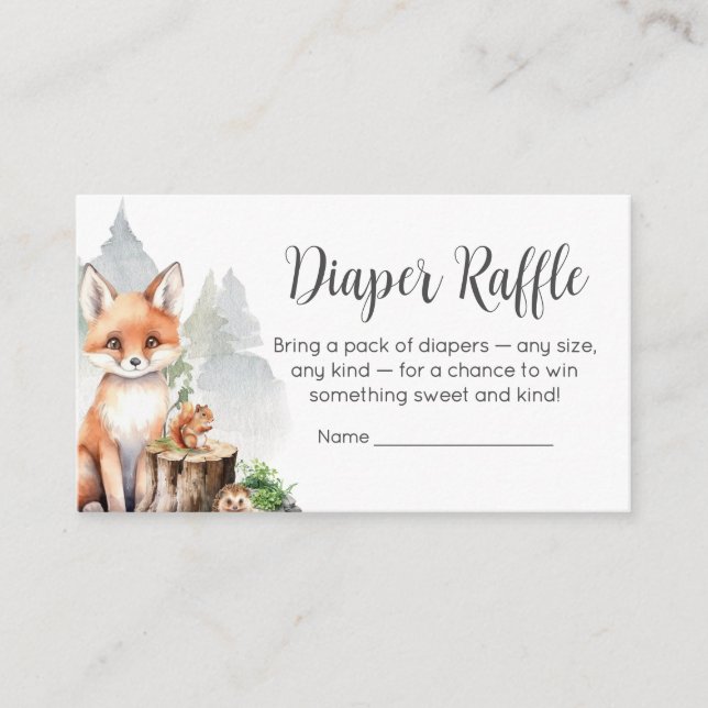 Let the Adventure Begin Baby Shower Diaper Raffle Enclosure Card (Front)