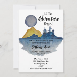 Let the Adventure Begin Baby Shower Invitation