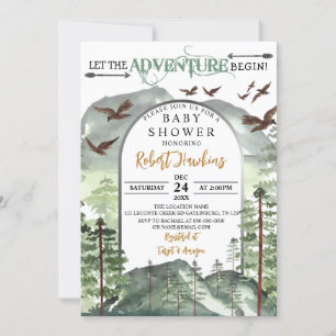 Let the Adventure Begin Baby Shower Invitation