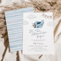 Adventure begins store baby shower invitations