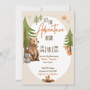 Let the Adventure Begin Baby Shower Invitation