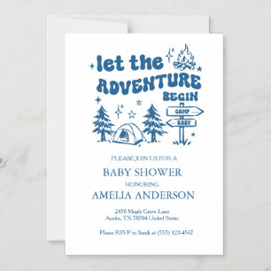 let the adventure begin baby shower invitations