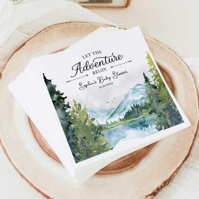 Let The Adventure Begin Baby Shower Napkins (Creator Uploaded)