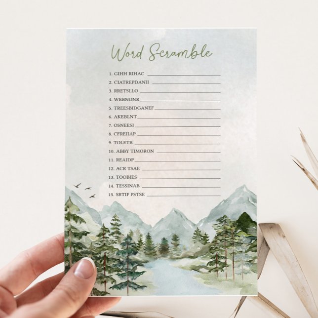 Let the Adventure Begin Baby Shower Scramble Game (Let the Adventure Begin Baby Shower Scramble Game)