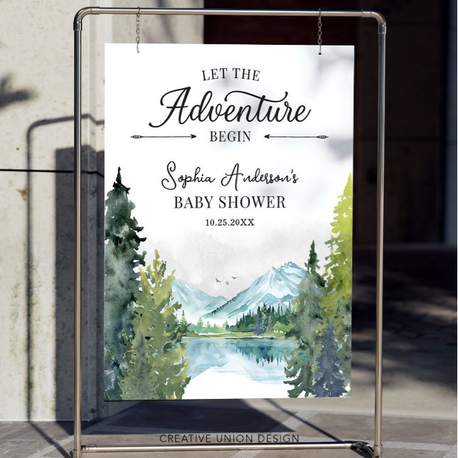 Let The Adventure Begin Baby Shower Welcome Sign (Creator Uploaded)