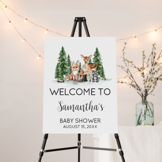 Let the Adventure Begin Baby Shower Welcome Sign (In Situ (Stand))