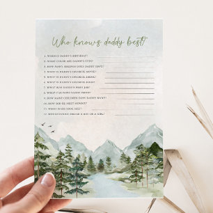 Let the Adventure Begin Baby Shower Who knows Game