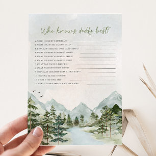 Let the Adventure Begin Baby Shower Who Knows Game