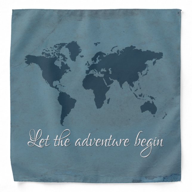 Let the adventure begin bandana (Front)
