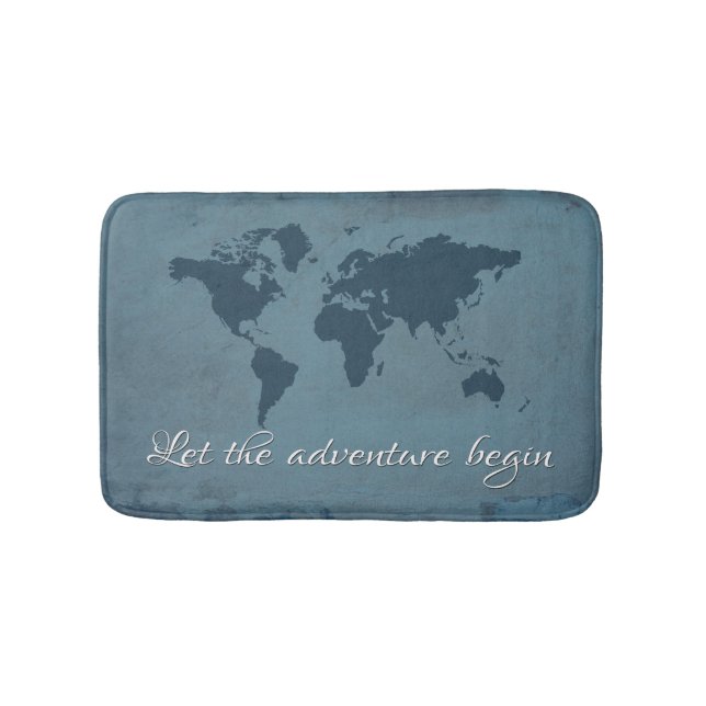 Let the adventure begin bathroom mat (Front)