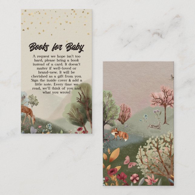 Let The Adventure Begin Books For Baby Request Enclosure Card (Front/Back)