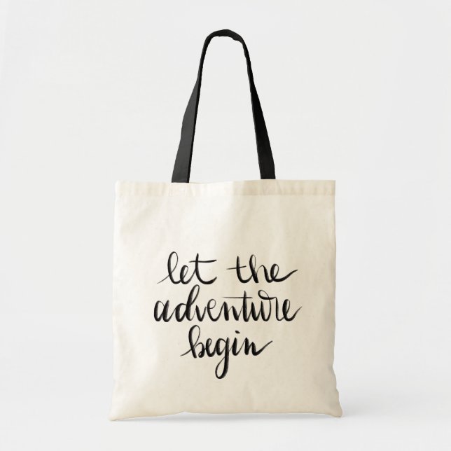 Let the Adventure Begin Bridal Gift Tote Bag (Front)