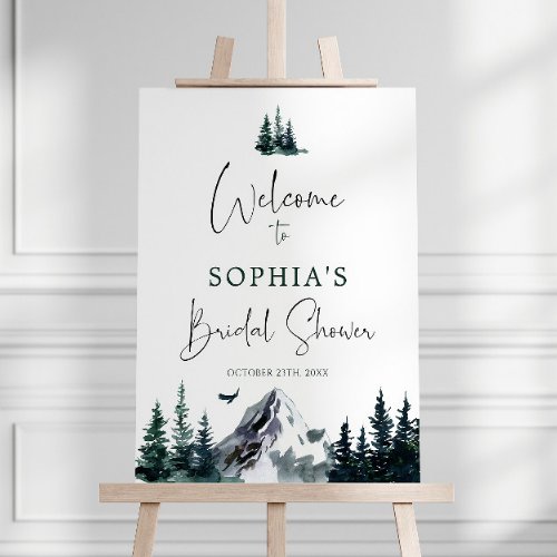 Let The Adventure Begin Bridal Shower Welcome Sign