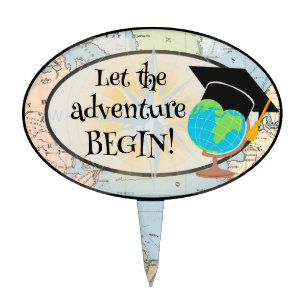 Let the Adventure Begin Cake Pick