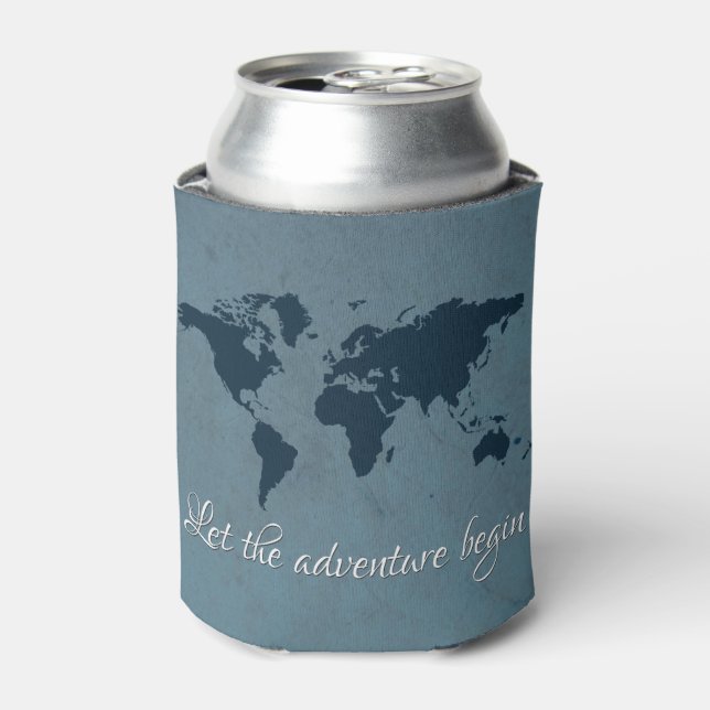Let the adventure begin can cooler (Can Front)