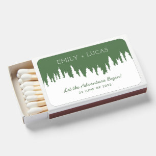 Let the Adventure Begin Custom Wedding  Matchboxes