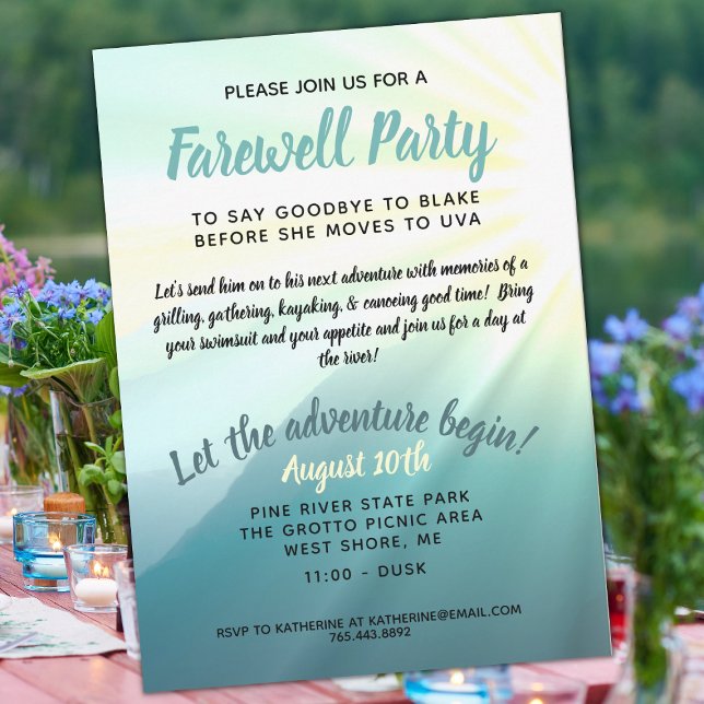 Let the Adventure Begin Farewell Party Invitation (Creator Uploaded)