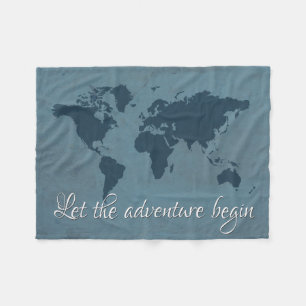 Let the adventure begin fleece blanket
