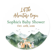 Let the Adventure Begin Forest Baby Shower Favors