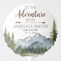 Let the Adventure Begin Forest Rustic Baby Shower