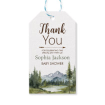 Let the Adventure Begin Forest Rustic Baby Shower Gift Tags