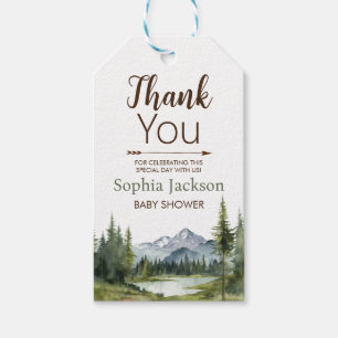 Let the Adventure Begin Forest Rustic Baby Shower Gift Tags