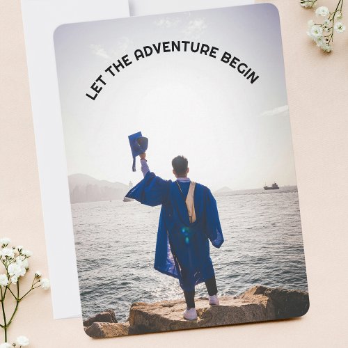 Let the Adventure Begin Graduate Going Away Party Invitation