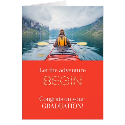 Let the Adventure Begin  Graduation Card